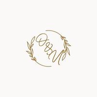 OU wedding initials logo design vector