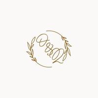 OQ wedding initials logo design vector