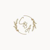 CA wedding initials logo design vector