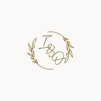 IO wedding initials logo design vector