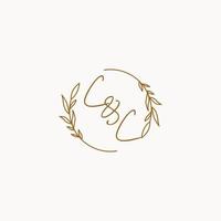CC wedding initials logo design vector