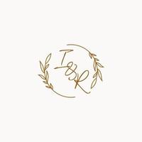 IR wedding initials logo design vector