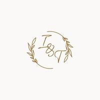 IT wedding initials logo design vector