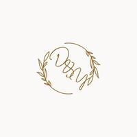 DY wedding initials logo design vector