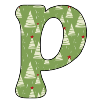 diseño del alfabeto de navidad png