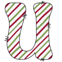 Christmas alphabet design png