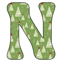 christmas alphabet design png