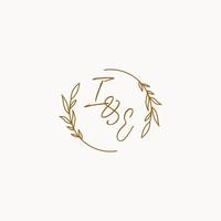 IE wedding initials logo design vector