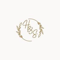 HS wedding initials logo design vector