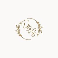 DS wedding initials logo design vector
