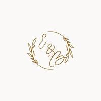 EB wedding initials logo design vector