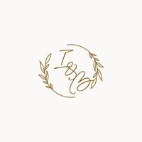 IB wedding initials logo design vector