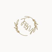 FY wedding initials logo design vector