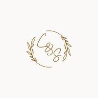 CS wedding initials logo design vector