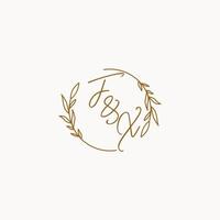 FX wedding initials logo design vector