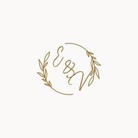 EV wedding initials logo design vector