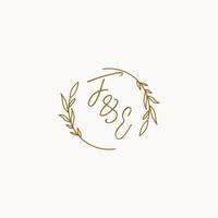 FE wedding initials logo design vector