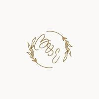 BE wedding initials logo design vector