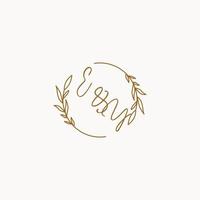 EY wedding initials logo design vector