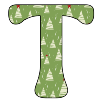 diseño del alfabeto de navidad png