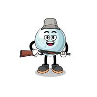 Cartoon Illustration of silver ball hunter vector