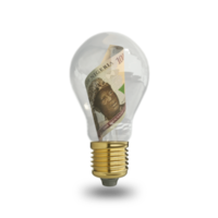 3d rendering of Nigerian Naira note inside transparent light bulb isolated on transparent background, creative thinking. Making money by solving problem. idea concept png