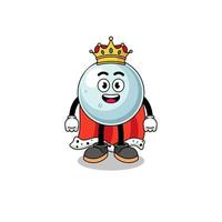 Mascot Illustration of silver ball king vector