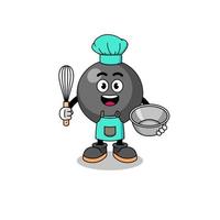 Illustration of dot symbol as a bakery chef vector