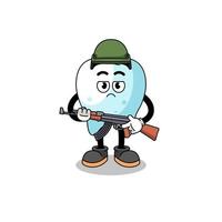 Cartoon of tooth soldier vector