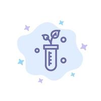 Tube Plant Lab Science Blue Icon on Abstract Cloud Background vector