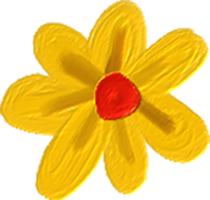 flor de pintura al óleo dibujada a mano png