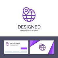 Creative Business Card and Logo template Location Map Globe Internet Vector Illustration