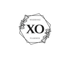 Initial XO feminine logo. Usable for Nature, Salon, Spa, Cosmetic and Beauty Logos. Flat Vector Logo Design Template Element.