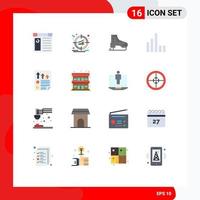 16 Flat Color concept for Websites Mobile and Apps arrows phone strategy connection ice skates Editable Pack of Creative Vector Design Elements