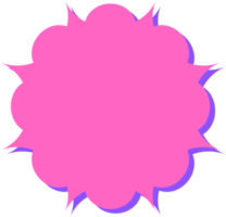 tom bricka klistermärke märka med rosa Färg, element för dekoration, png formatera fil