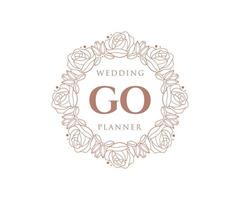 ir a la colección de logotipos de monograma de boda con letras iniciales, plantillas florales y minimalistas modernas dibujadas a mano para tarjetas de invitación, guardar la fecha, identidad elegante para restaurante, boutique, café en vector