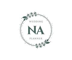 na colección de logotipos de monograma de boda con letras iniciales, plantillas florales y minimalistas modernas dibujadas a mano para tarjetas de invitación, guardar la fecha, identidad elegante para restaurante, boutique, café en vector