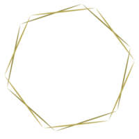 sechseckiger goldener Rahmen png