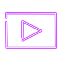 Video Playback Neon Icon png
