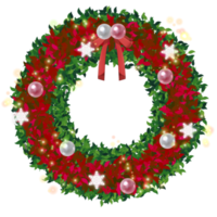 Christmas Wreath with Marble png