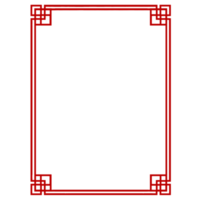 cadre chinois rouge png