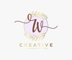 Initial RV feminine logo. Usable for Nature, Salon, Spa, Cosmetic and Beauty Logos. Flat Vector Logo Design Template Element.