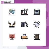 9 Creative Icons Modern Signs and Symbols of trash environment education ecology caring Editable Vector Design Elements