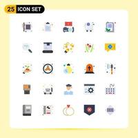 25 Creative Icons Modern Signs and Symbols of list check list cinema cross cancel global logistic Editable Vector Design Elements
