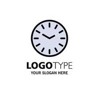 Time Clock Cleaning Business Logo Template Flat Color vector