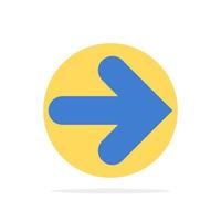 Arrow Forward Arrows Right Abstract Circle Background Flat color Icon vector