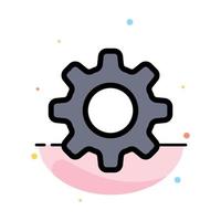 Cog Setting Gear Abstract Flat Color Icon Template vector