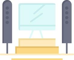 Computer Computing Server Cpu  Flat Color Icon Vector icon banner Template