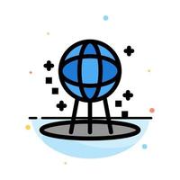 Astronomy Earth Space World Abstract Flat Color Icon Template vector