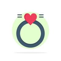 Ring Marriage Love Wedding Abstract Circle Background Flat color Icon vector